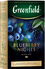 Greenfield Blueberry Nights черный листовой чай, 100 г