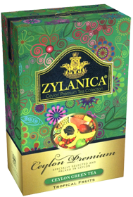 Чай Zylanica Ceylon Premium, Tropical Fruits, зелёный листовой с кусочками фруктов, 100 гр