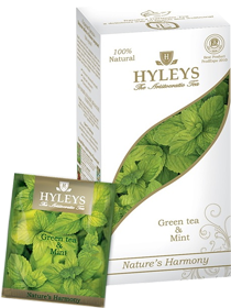 HYLES чай зеленый с мятой 25 пакетиков