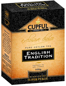 CUPFUL ENGLISH TRADITION BLACK LEAF TEA SUPER PEKOE 100 гр