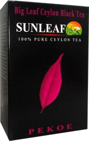 SUNLEAF BIG LEAF CEYLON BLACK TEA 100% PURE CEYLON TEA PEKOE 250 гр