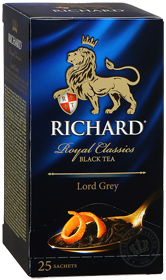 RICHARD ROYAL CLASSICS LORD GREY BLACK TEA 25 ПАКЕТИКОВ