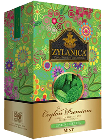 Чай Zylanica Ceylon Premium, зелёный листовой с мятой, 100 гр