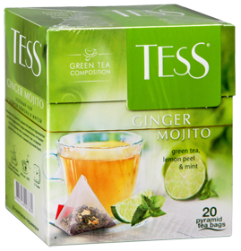 TESS GINGER MOJITO GREEN TEA, LEMON TEA & MINT 20 пирамидок