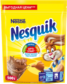 Nesquik Opti-Start какао-напиток растворимый, 500 г (пакет)